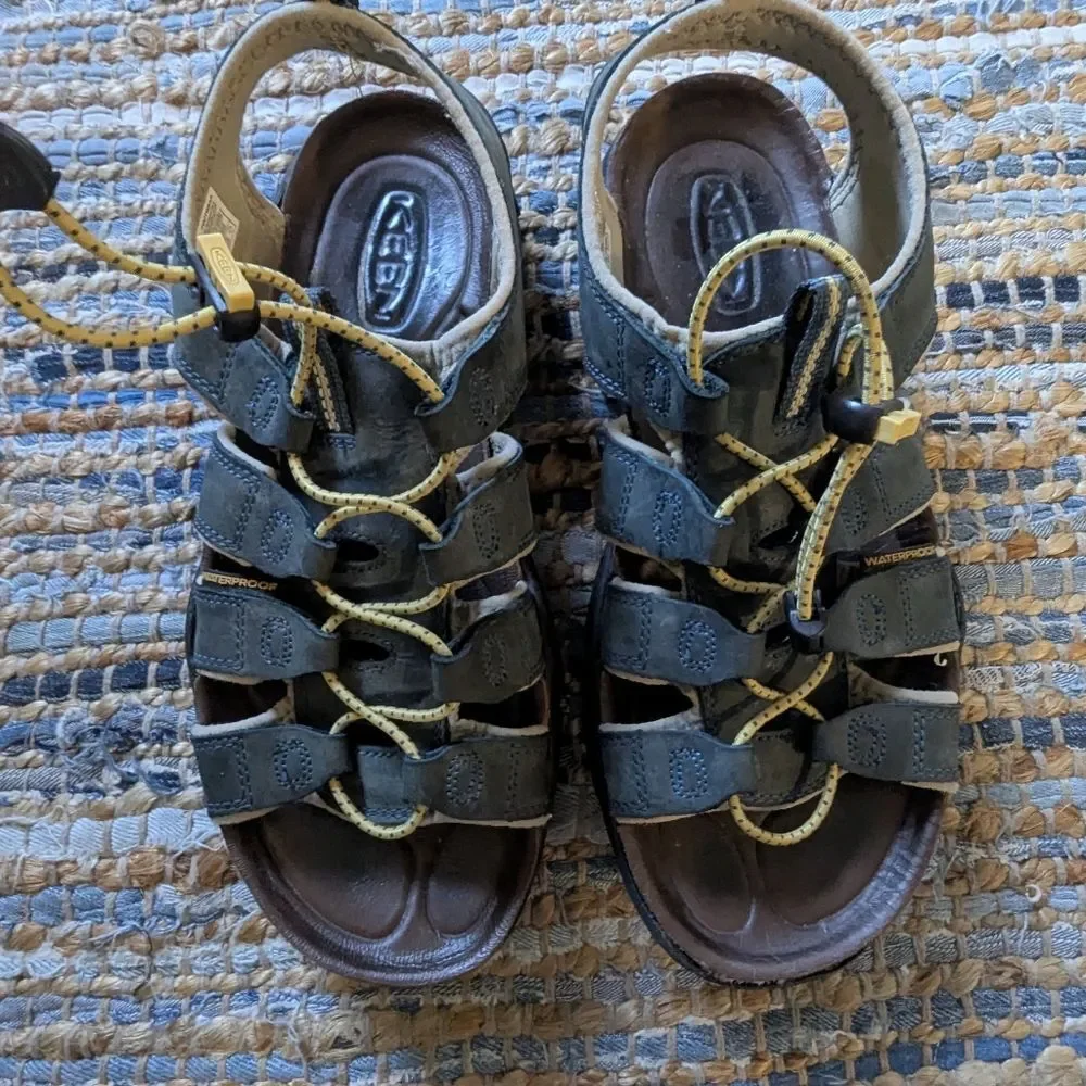 KEEN Newport H2 Green Gray Closed-Toe Hiking Sandals 9 Sporty Outdoors Durable